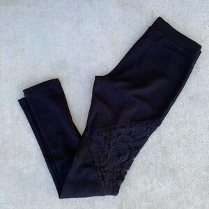 Forever 21 cutout lace black Leggings